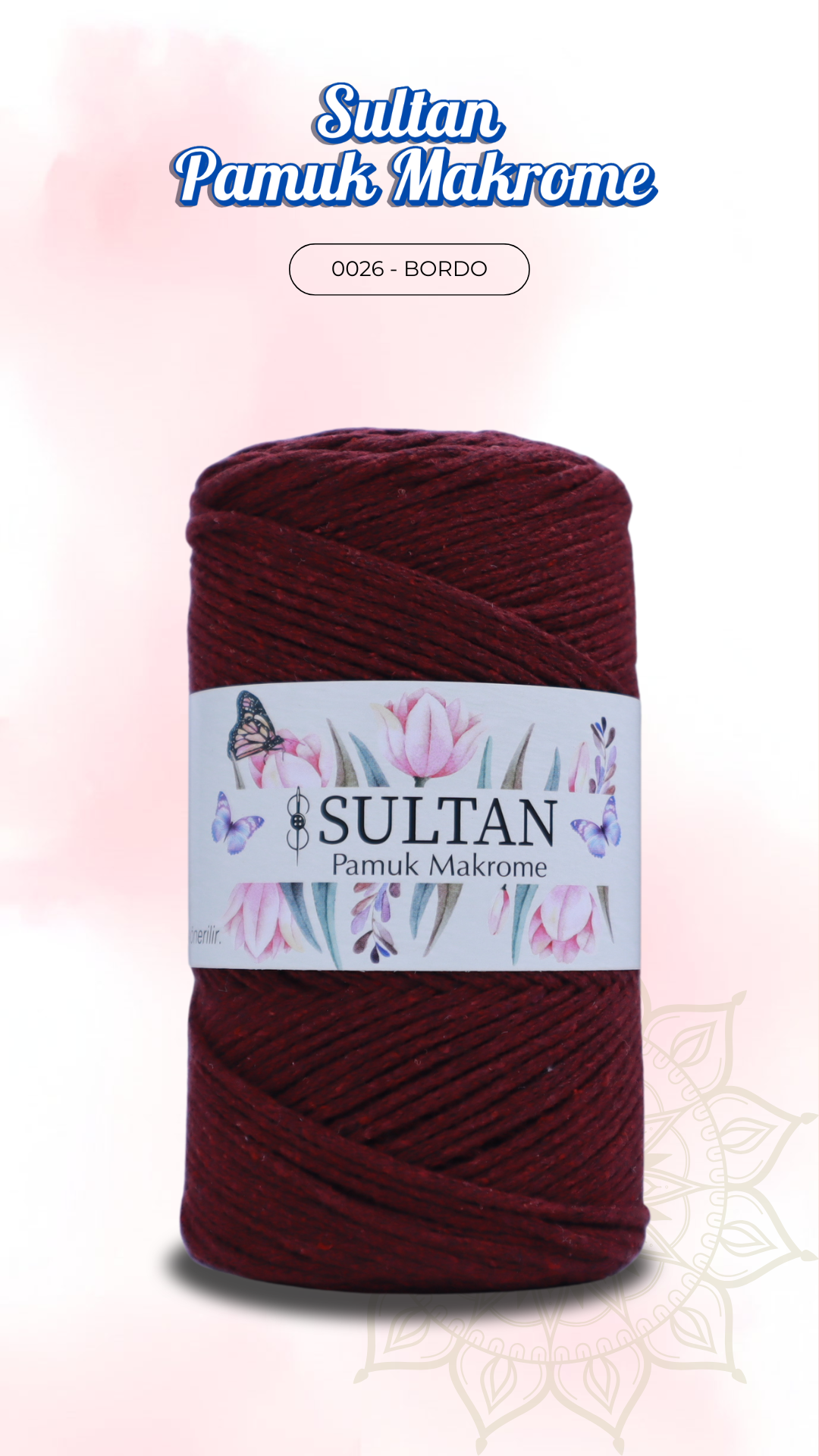 Sultan Pamuk Makrome - 0026 Bordo