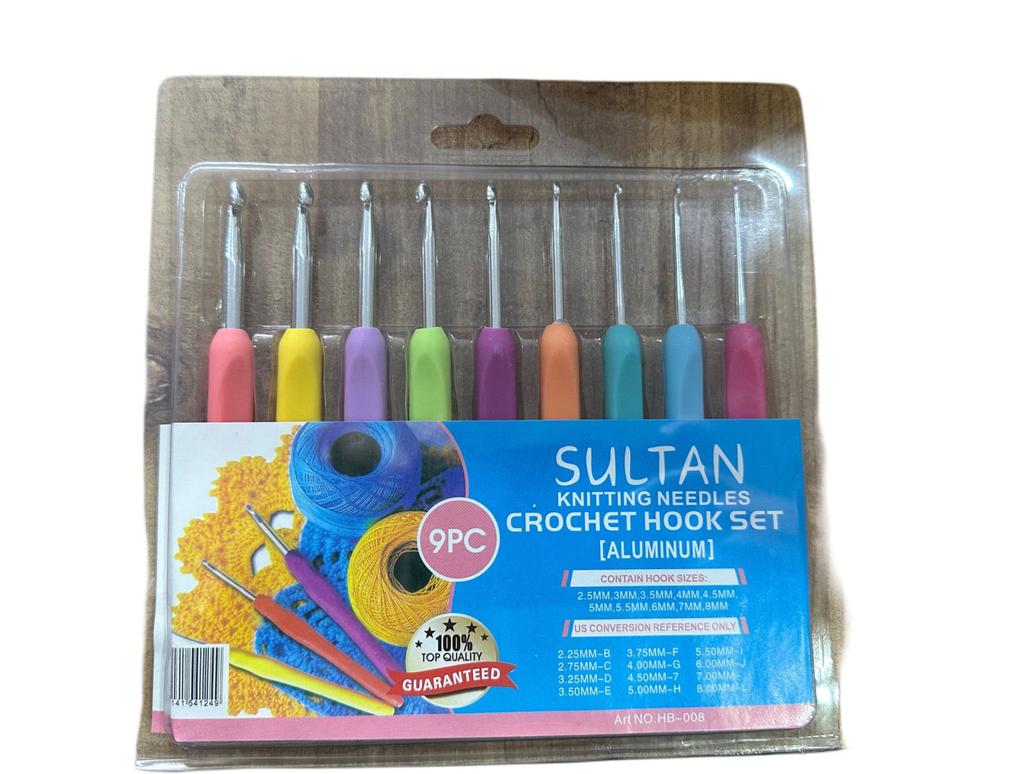 Cüzdanlı Elastik Saplı Yün Tığ Seti 9'lu