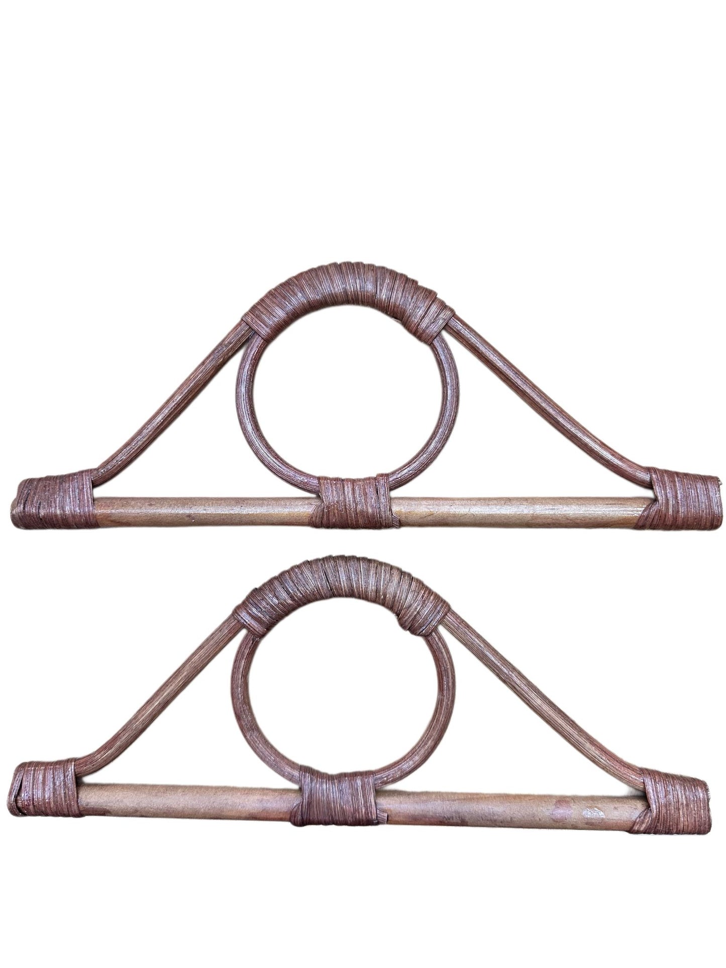 Çanta Sapı Göz Model Doğal Bambu Koyu Ahşap Renk 27X11 cm