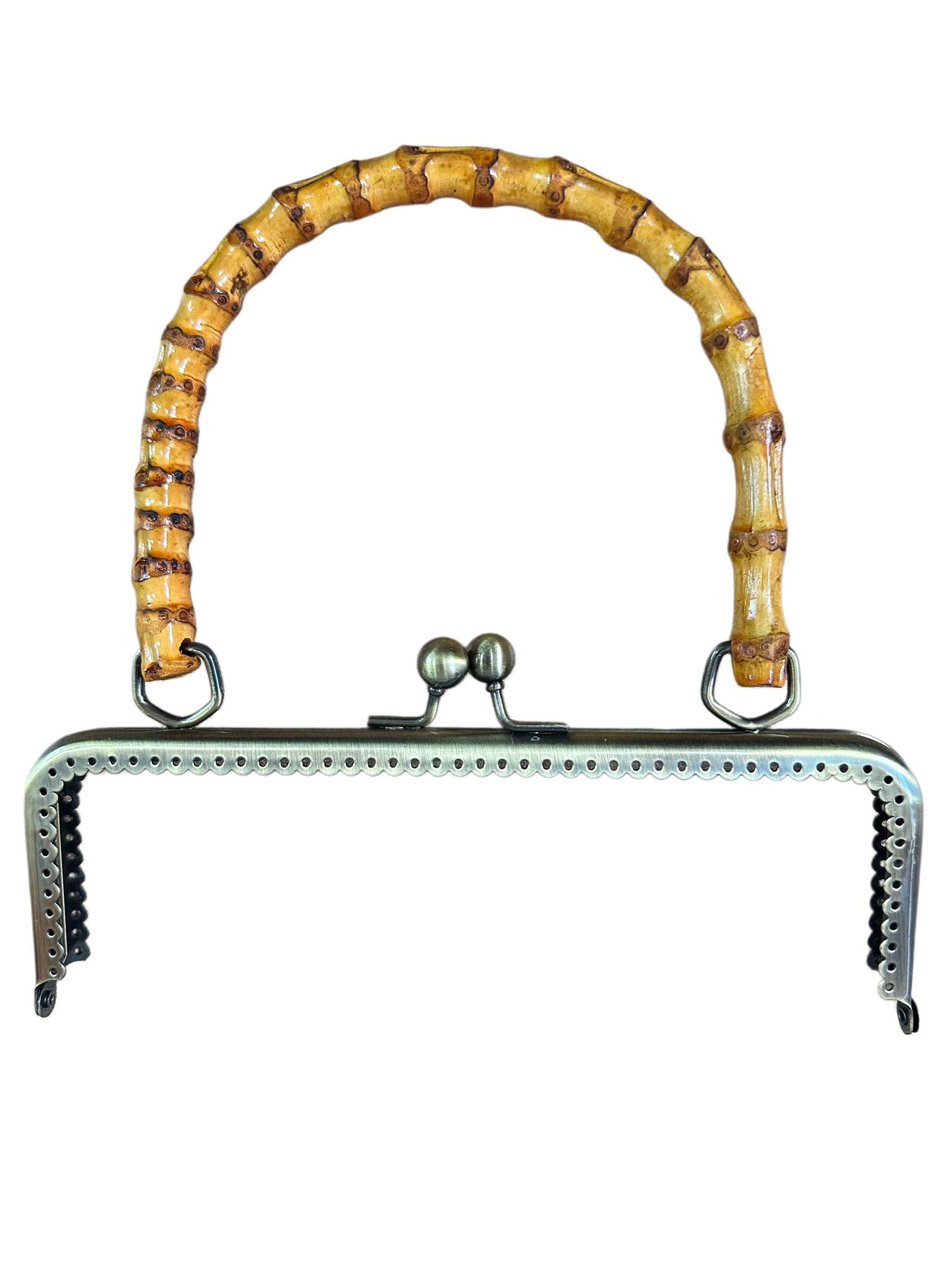 Çanta Klipsi Bambu Saplı Antik Renk Alt-13 20.50 cm