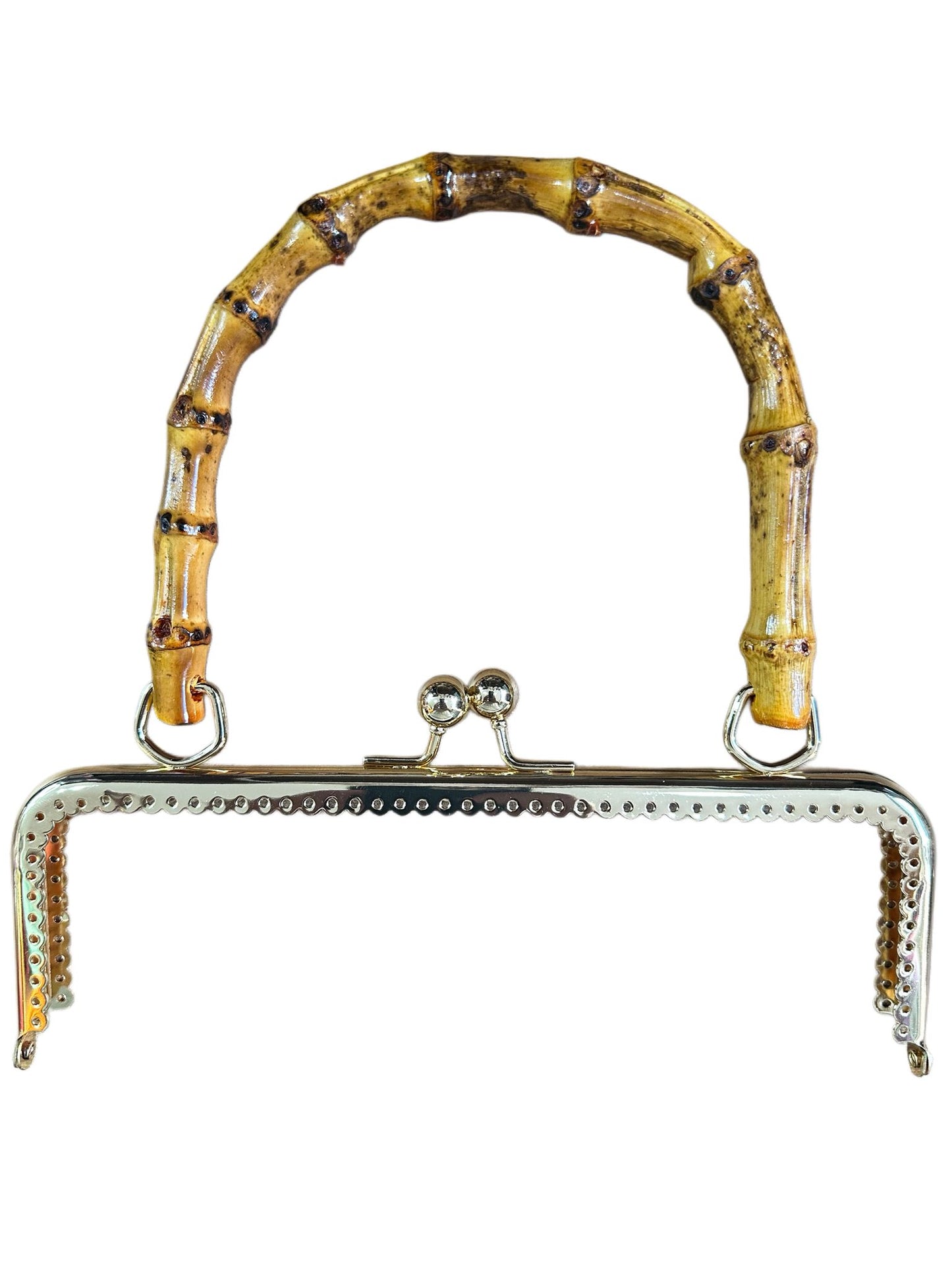 Çanta Klipsi Bambu Saplı Altın Renk Alt-13 20.50 cm