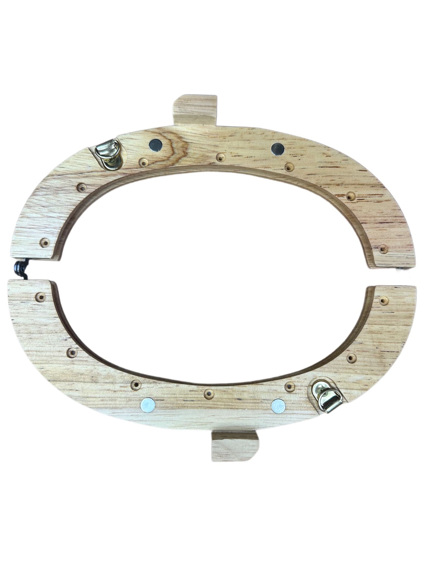 Ahşap Mıknatıslı Çanta Bursu 20x10 Doğal Ahşap Rengi