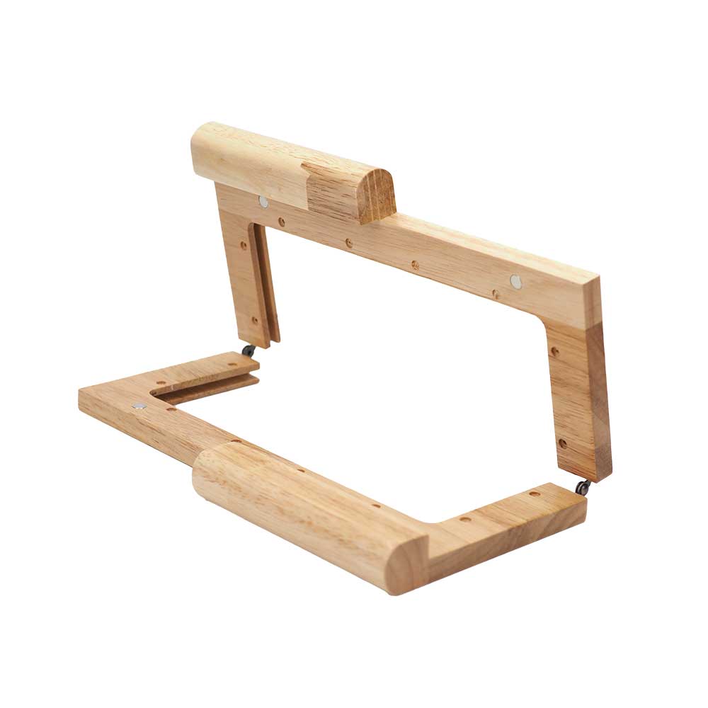 Ahşap Mıknatıslı Çanta Bursu Dikdörtgen 25x12 Doğal Ahşap Rengi