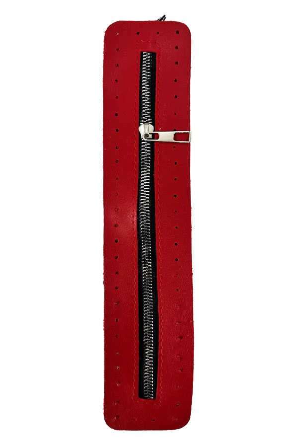 Çanta Fermuarı Derili 30 Cm Kırmızı