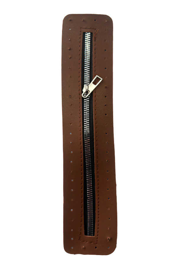Çanta Fermuarı Derili 30 cm Taba