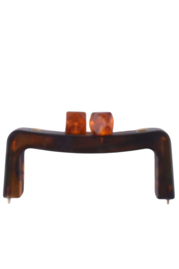 Çanta Sapı Akrilik Mıknatıslı Burs Kehribar