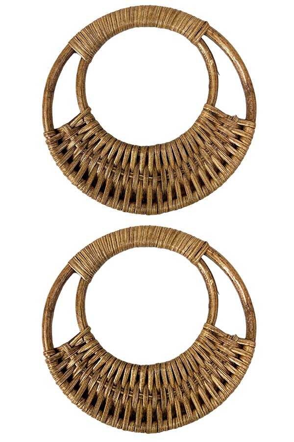 Çanta Sapı Bambu Ay Model Açık Kahve 17 cm