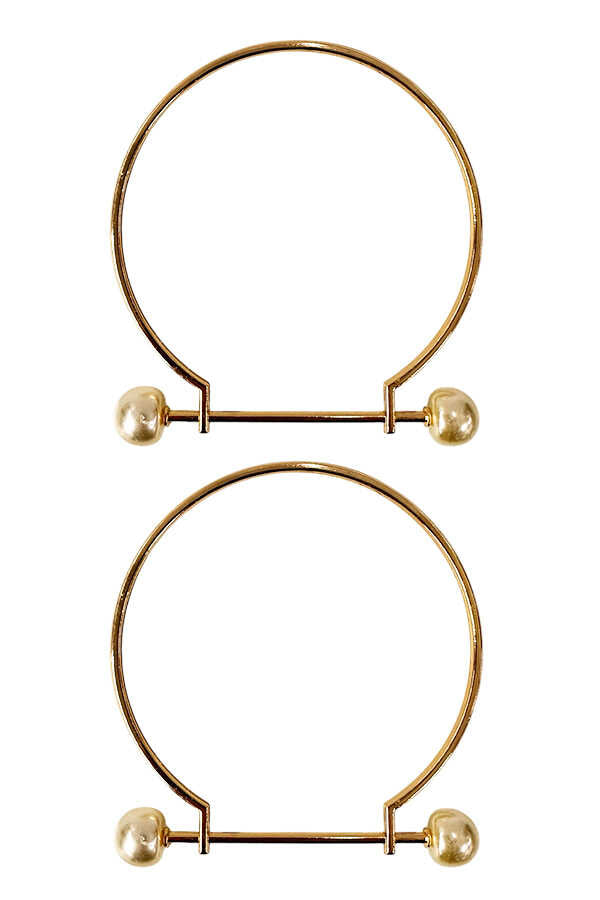 Çanta Sapı Metal Köprülü İncili 9 cm Altın