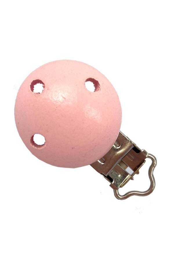 Emzik Klipsi Ahşap Pembe