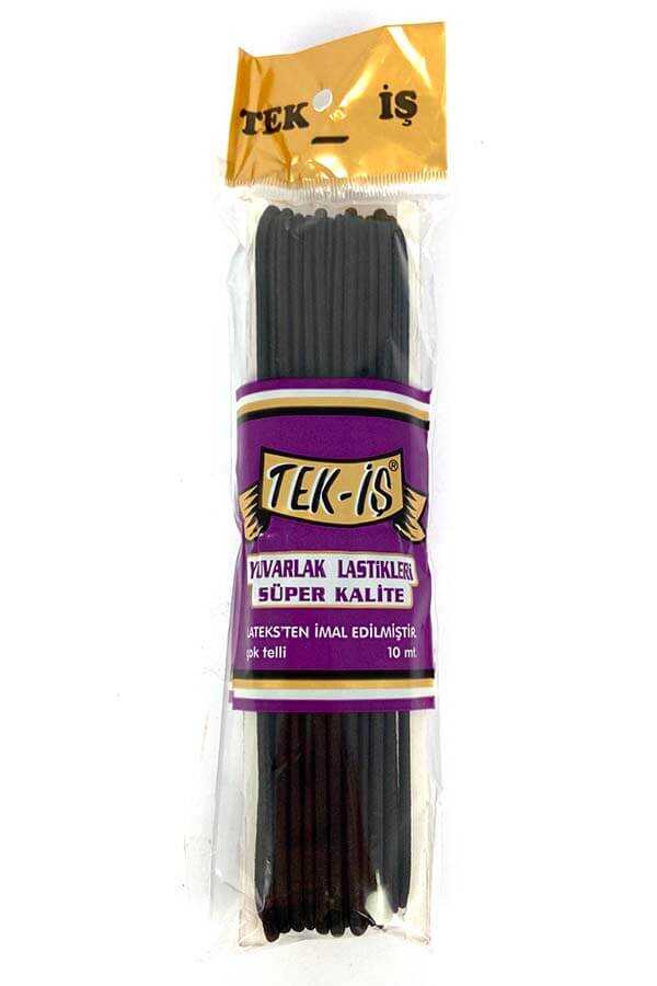 Tek-İş Yuvarlak Lastik Siyah 10 Mt