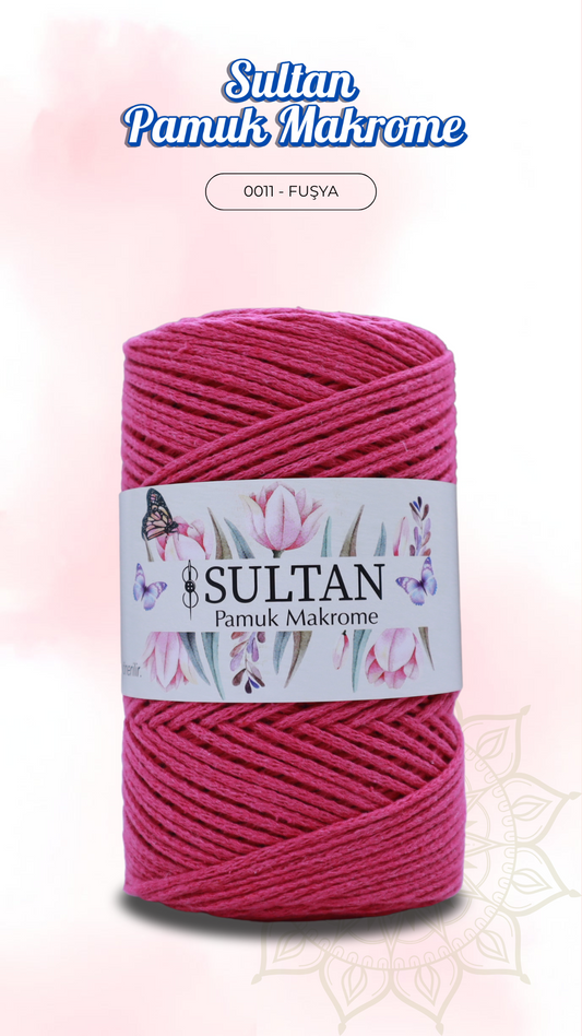 Sultan Pamuk Makrome - 0011 Fuşya