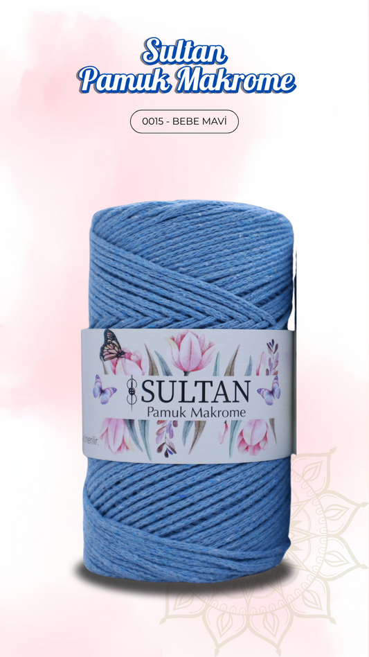 Sultan Pamuk Makrome - 0015 Bebe Mavi