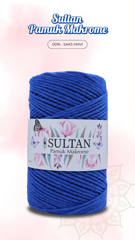 Sultan Pamuk Makrome - 0016 Saks Mavi
