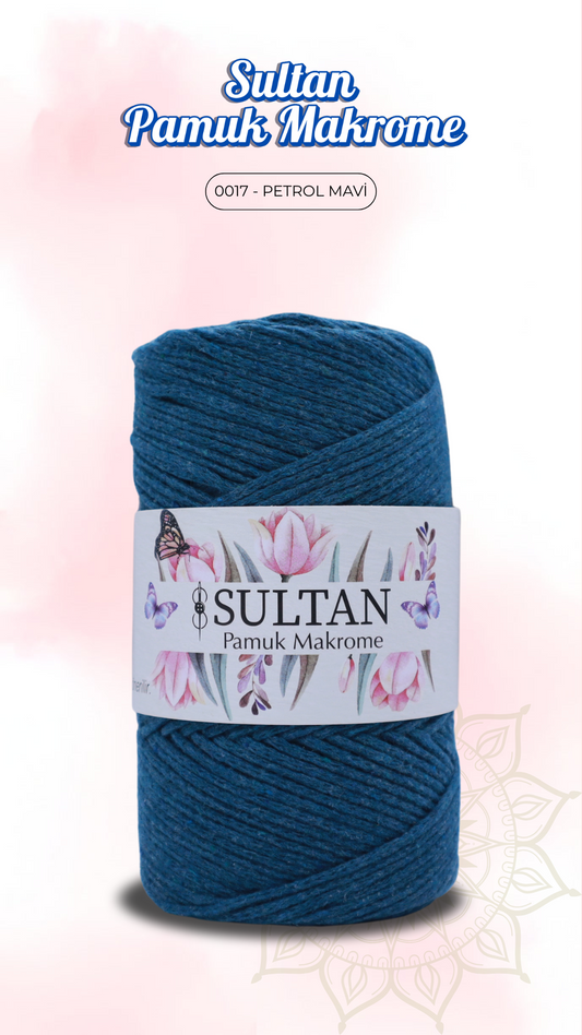 Sultan Pamuk Makrome - 0017 Petrol Mavi