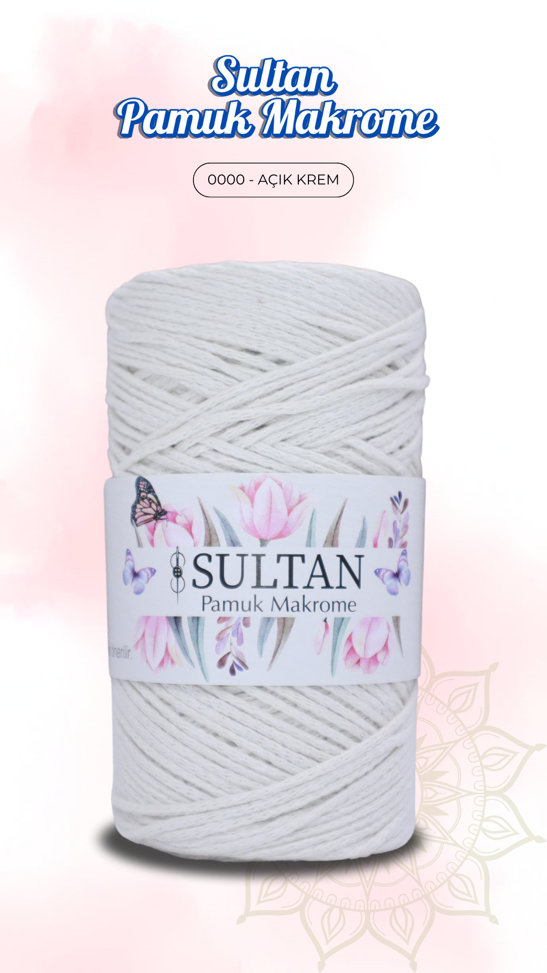 Sultan Pamuk Makrome - 0000 Açık Krem