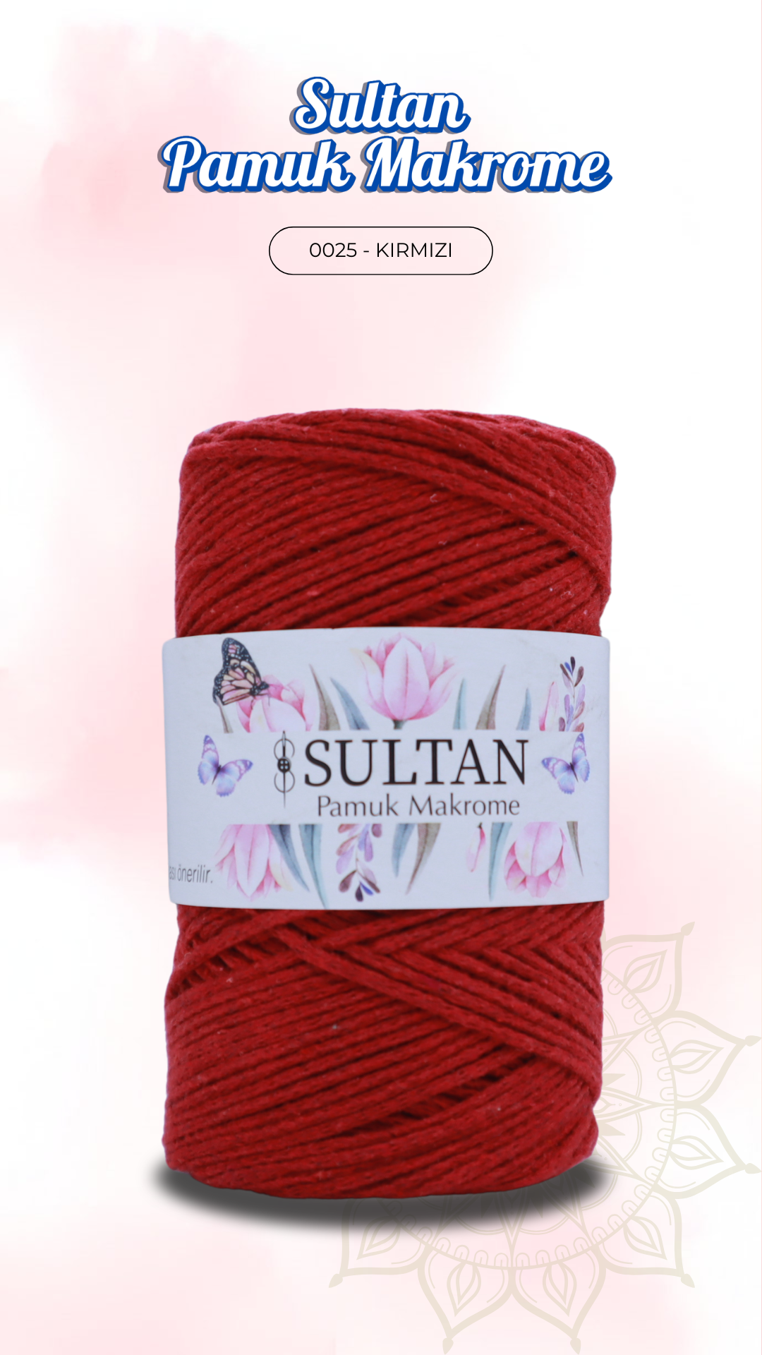 Sultan Pamuk Makrome - 0025 Kırmızı