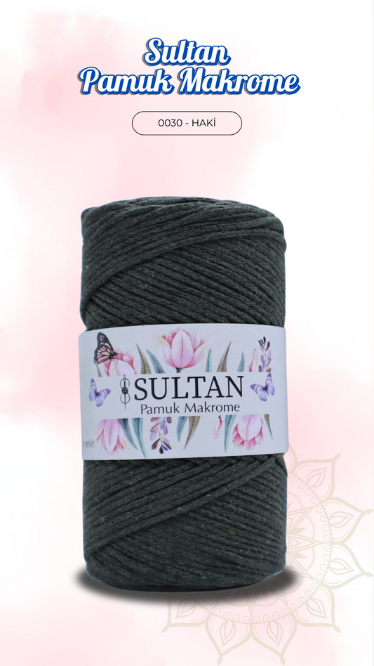 Sultan Pamuk Makrome - 0030 Haki