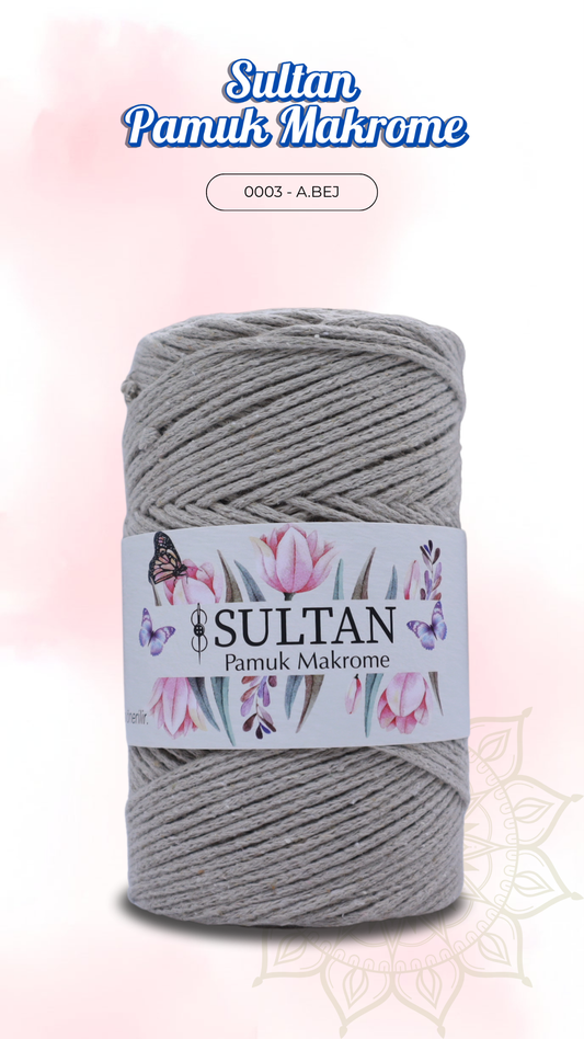 Sultan Pamuk Makrome - 0003 Açık Bej