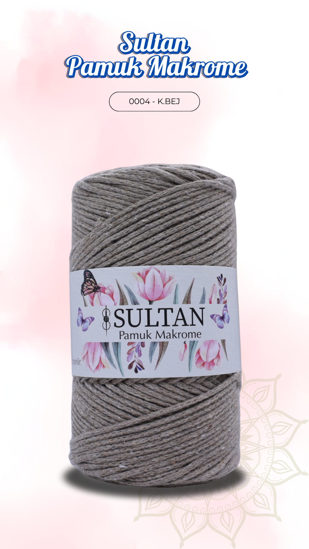 Sultan Pamuk Makrome - 0004 Koyu Bej