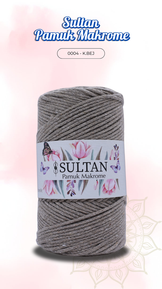 Sultan Pamuk Makrome - 0004 Koyu Bej
