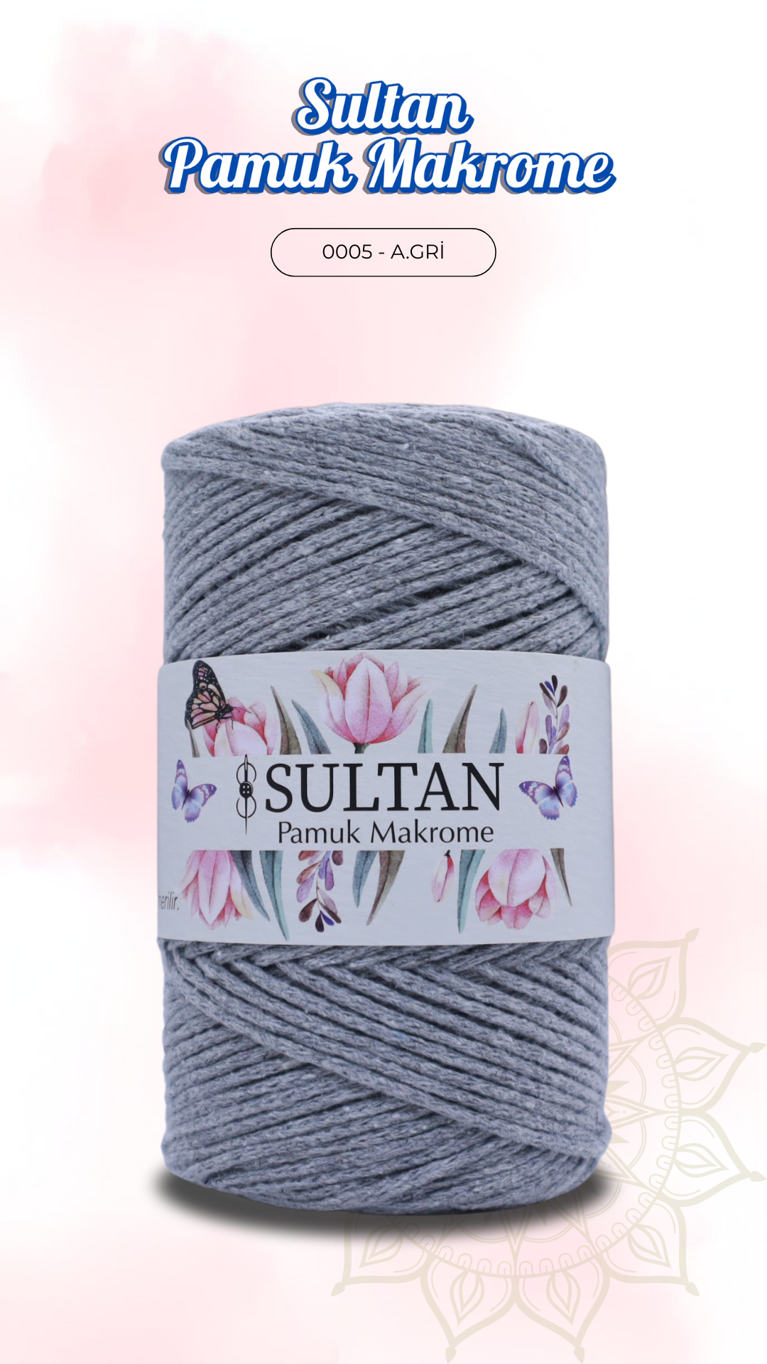 Sultan Pamuk Makrome - 0005 Açık Gri