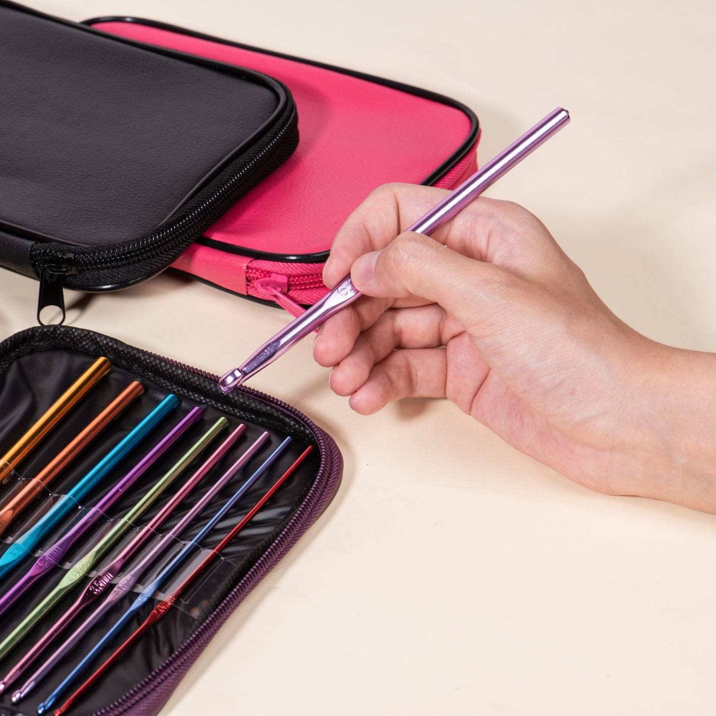 Profesyonel Metal Tığ Kanca Seti Örgü için Başlangıç Kiti 22 li