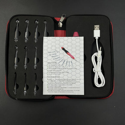 Göz Yormayan Işıklı Profesyonel Tığ Seti - 2.5mm-8.0mm (11 Başlıklı & Şarjlı Tam Set)