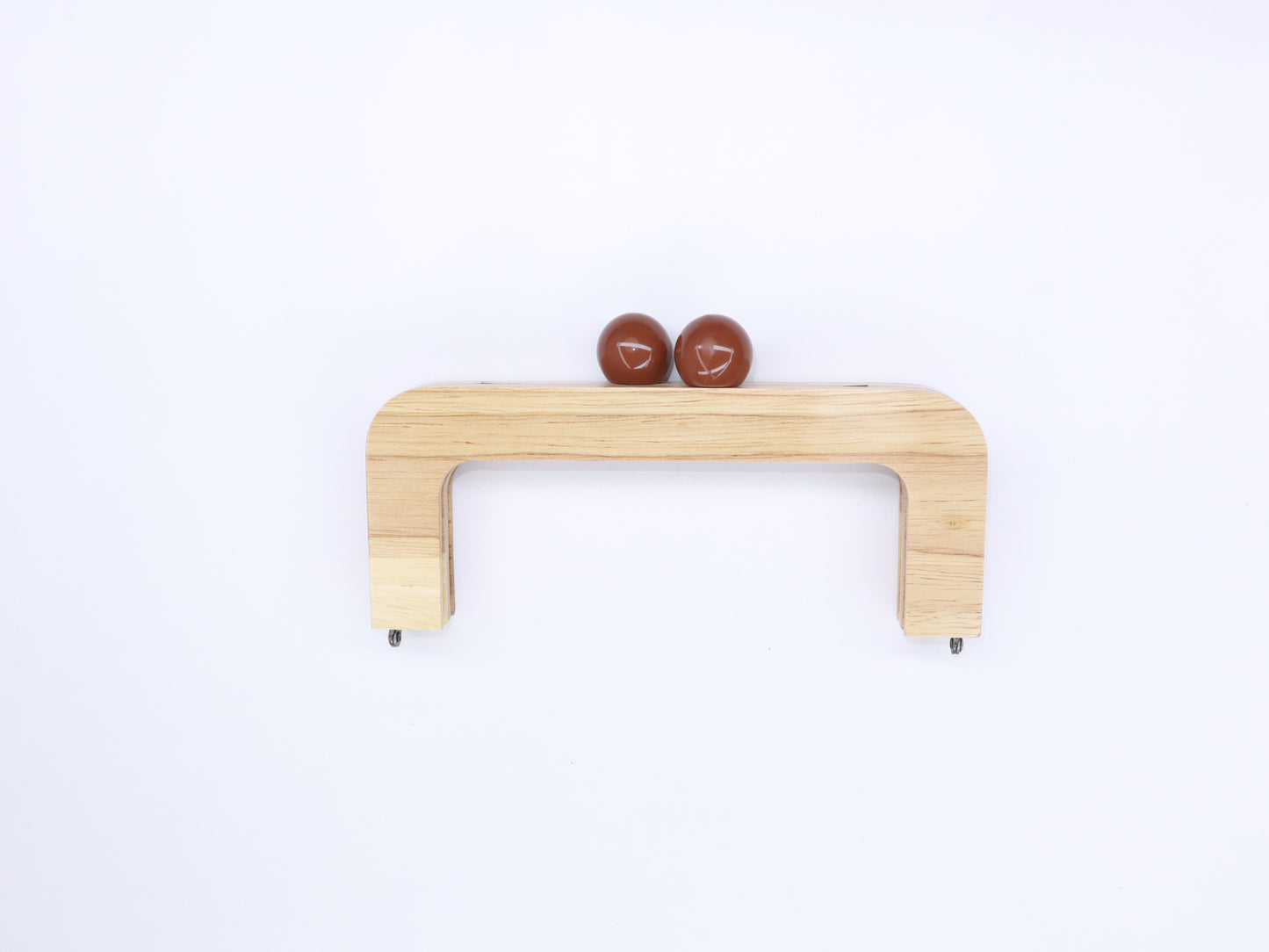 Ahşap Mıknatıslı Çanta Bursu Dikdörtgen Kahverengi