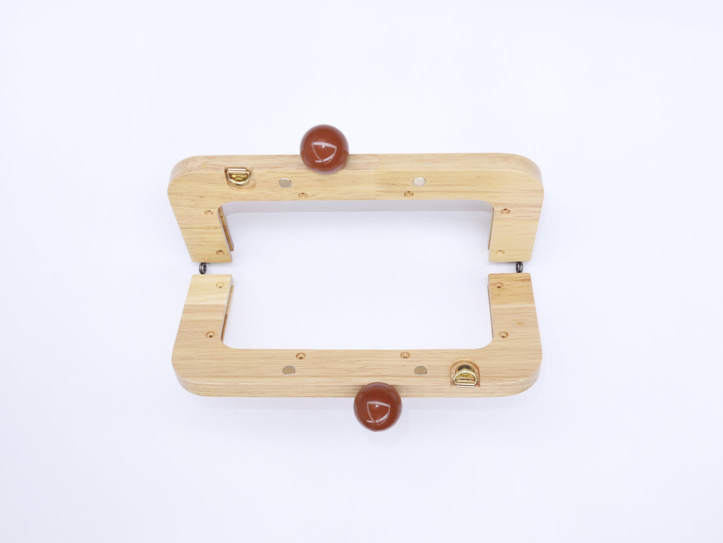 Ahşap Mıknatıslı Çanta Bursu Dikdörtgen Kahverengi