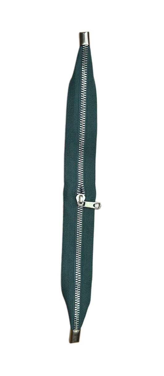 Çanta Fermuarı Dip Kapalı 30 cm Haki  Sarı Diş