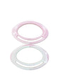 Akrilik  Çanta Sapı Pembe Beyaz Tonlu 15x10