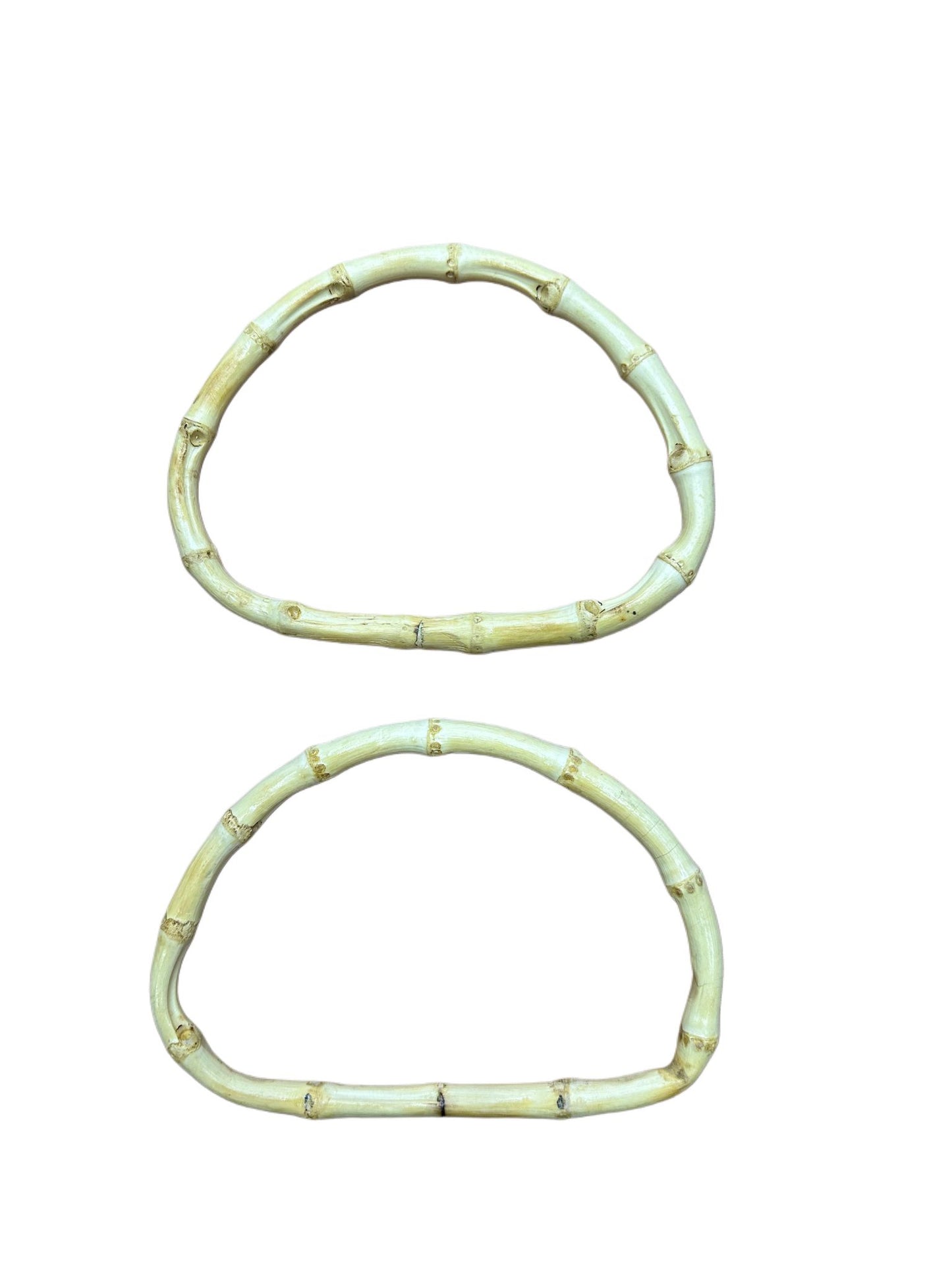 Çanta Sapı D Model Doğal Bambu Açık Ahşap Renk 15 cm