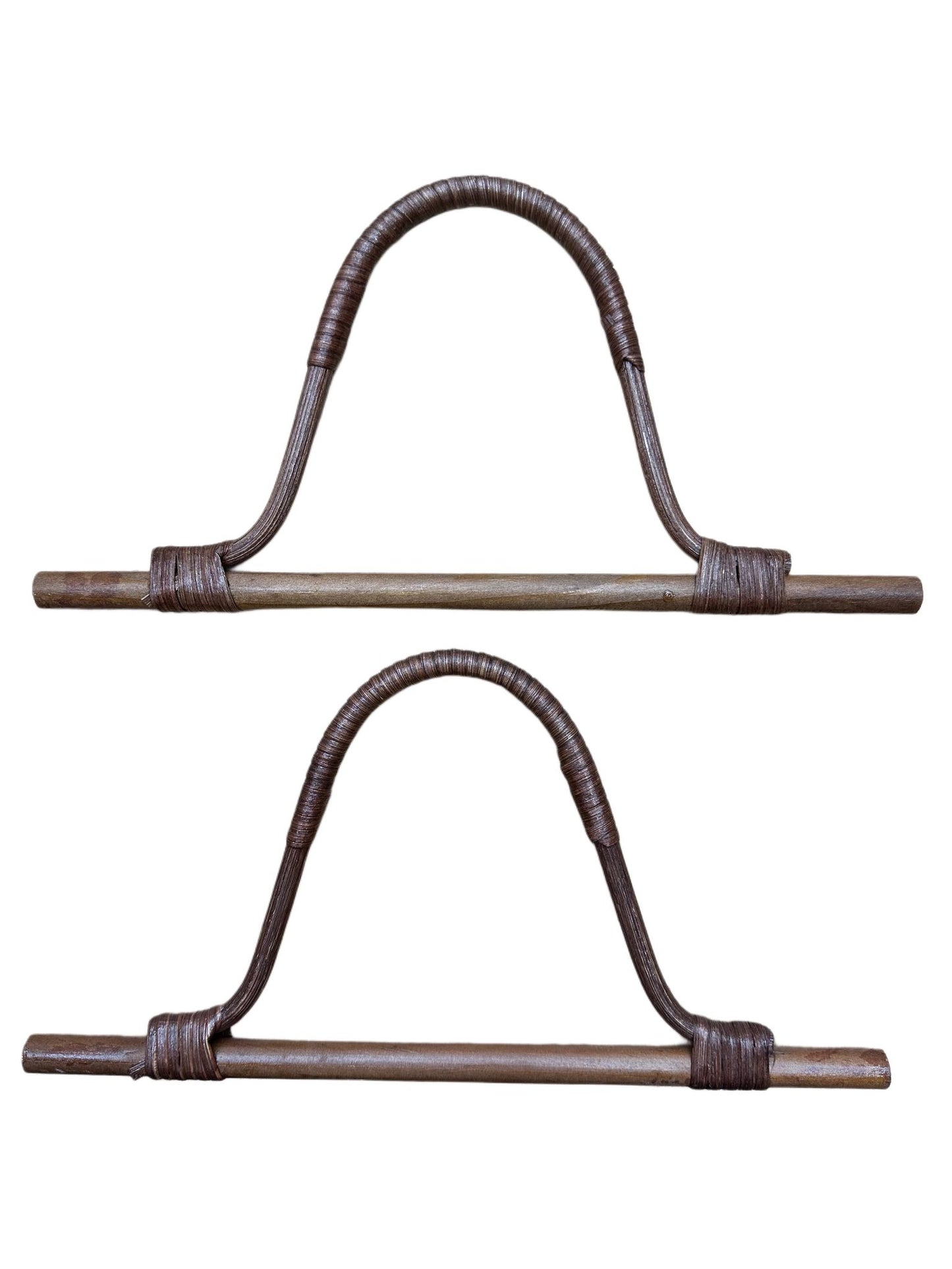 Çanta Sapı U Model Doğal Bambu Koyu Ahşap Renk 24X14 cm