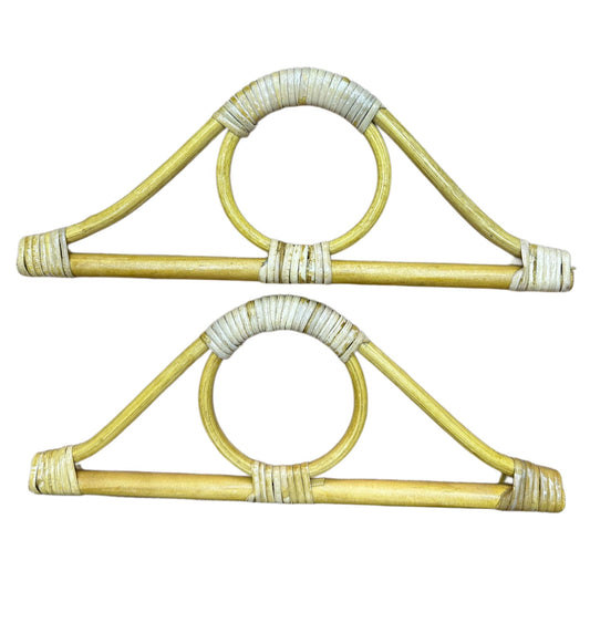 Çanta Sapı Göz Model Doğal Bambu Açık Ahşap Renk 27X11 cm