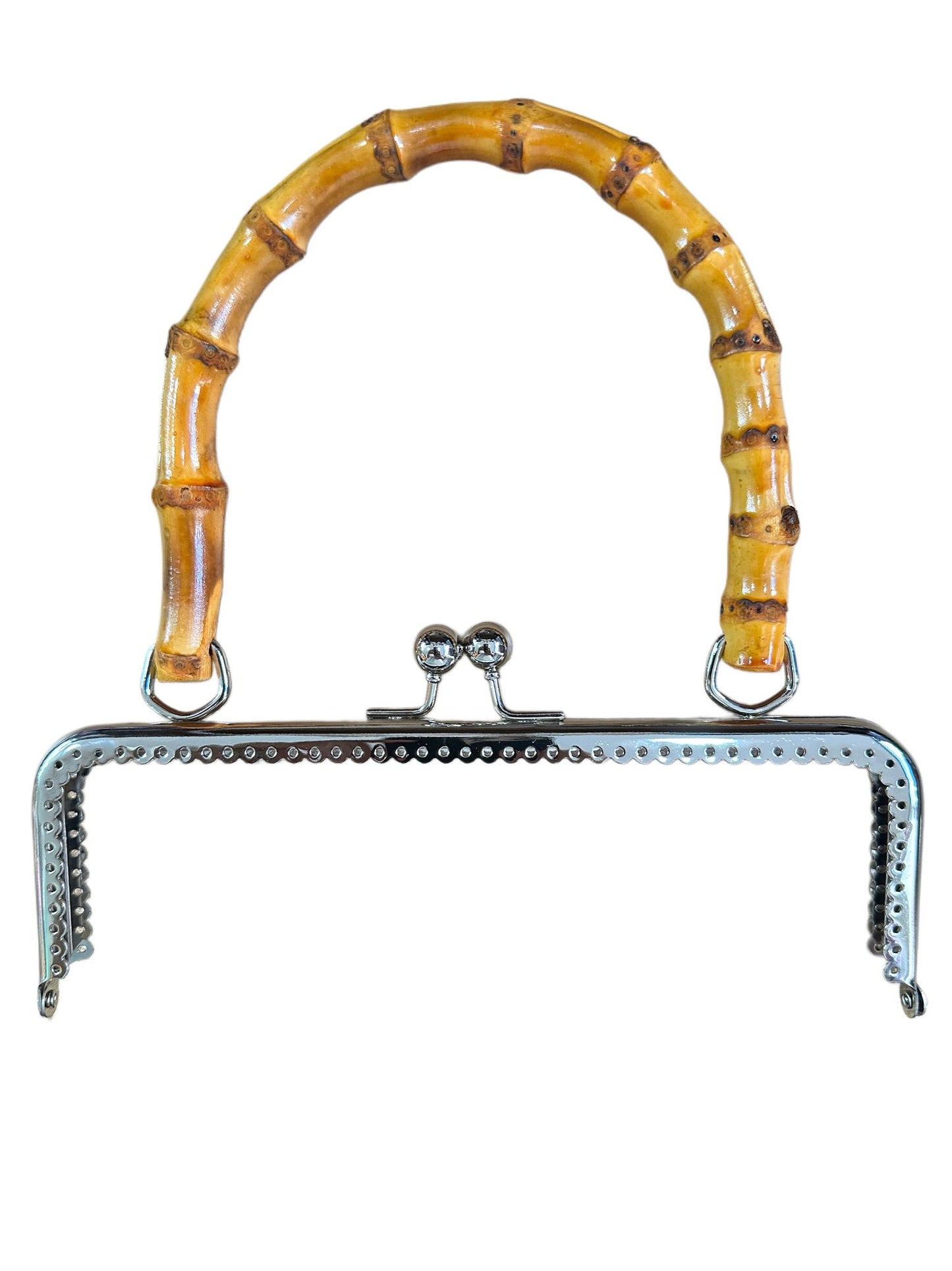 Çanta Klipsi Bambu Saplı Nikel Renk Alt-13 20.50  cm