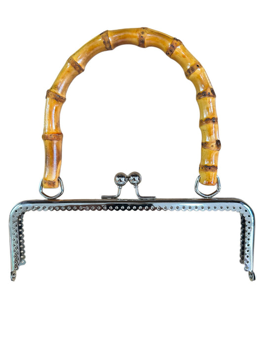 Çanta Klipsi Bambu Saplı Nikel Renk Alt-13 20.50  cm