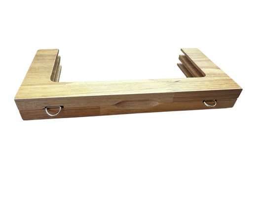Ahşap Mıknatıslı Çanta Bursu  20x10 Doğal Ahşap Rengi