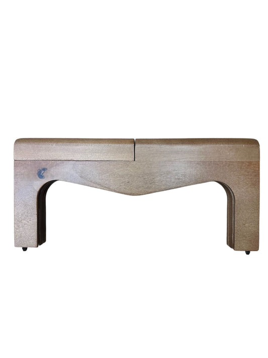 Ahşap Mıknatıslı Çanta Bursu Koyu Ahşap 25x12 cm