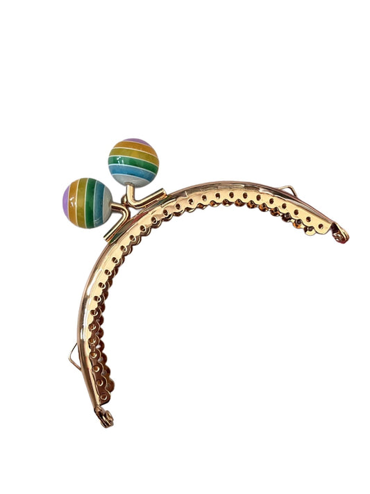 Çanta ve Cüzdan Klips Lolipop Başlıklı Oval 10.50 cm Altın