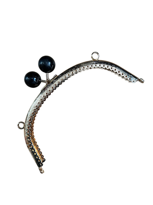 Çanta ve Cüzdan Klips  Siyah İnci  Başlıklı Oval 16.50 cm Altın