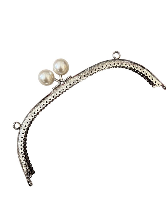 Çanta ve Cüzdan Klips İnci  Başlıklı Oval 20.50 cm Nikel