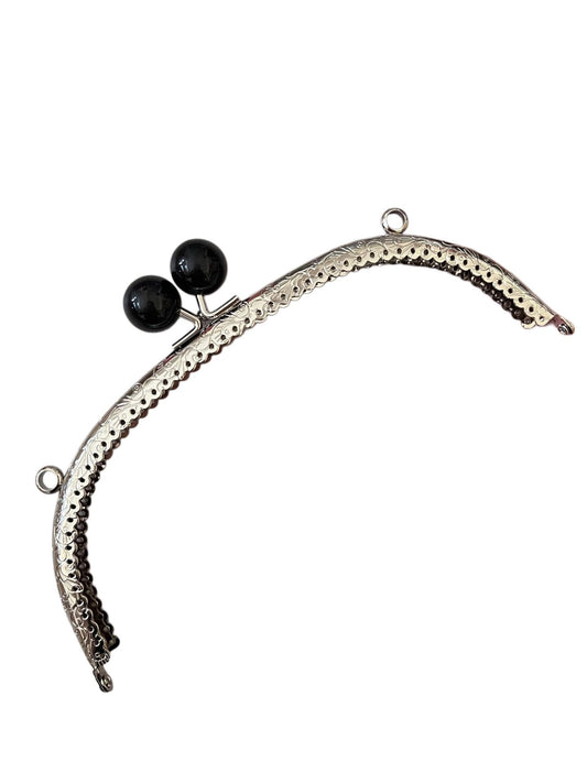 Çanta ve Cüzdan Klips Siyah İnci  Başlıklı Oval 20.50 cm Nikel