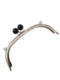 Çanta ve Cüzdan Klips Siyah İnci  Başlıklı Oval 20.50 cm Nikel