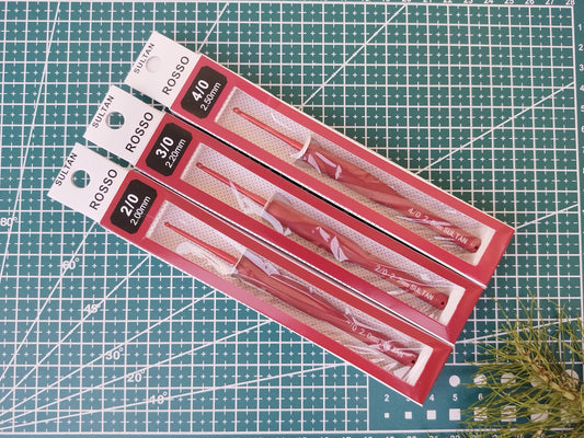 Rosso Red Silikon Saplı Tığ 15 cm
