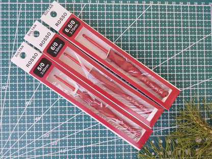 Rosso Red Silikon Saplı Tığ 15 cm
