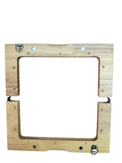 Ahşap Mıknatıslı Çanta Bursu  20x10 Doğal Ahşap Rengi