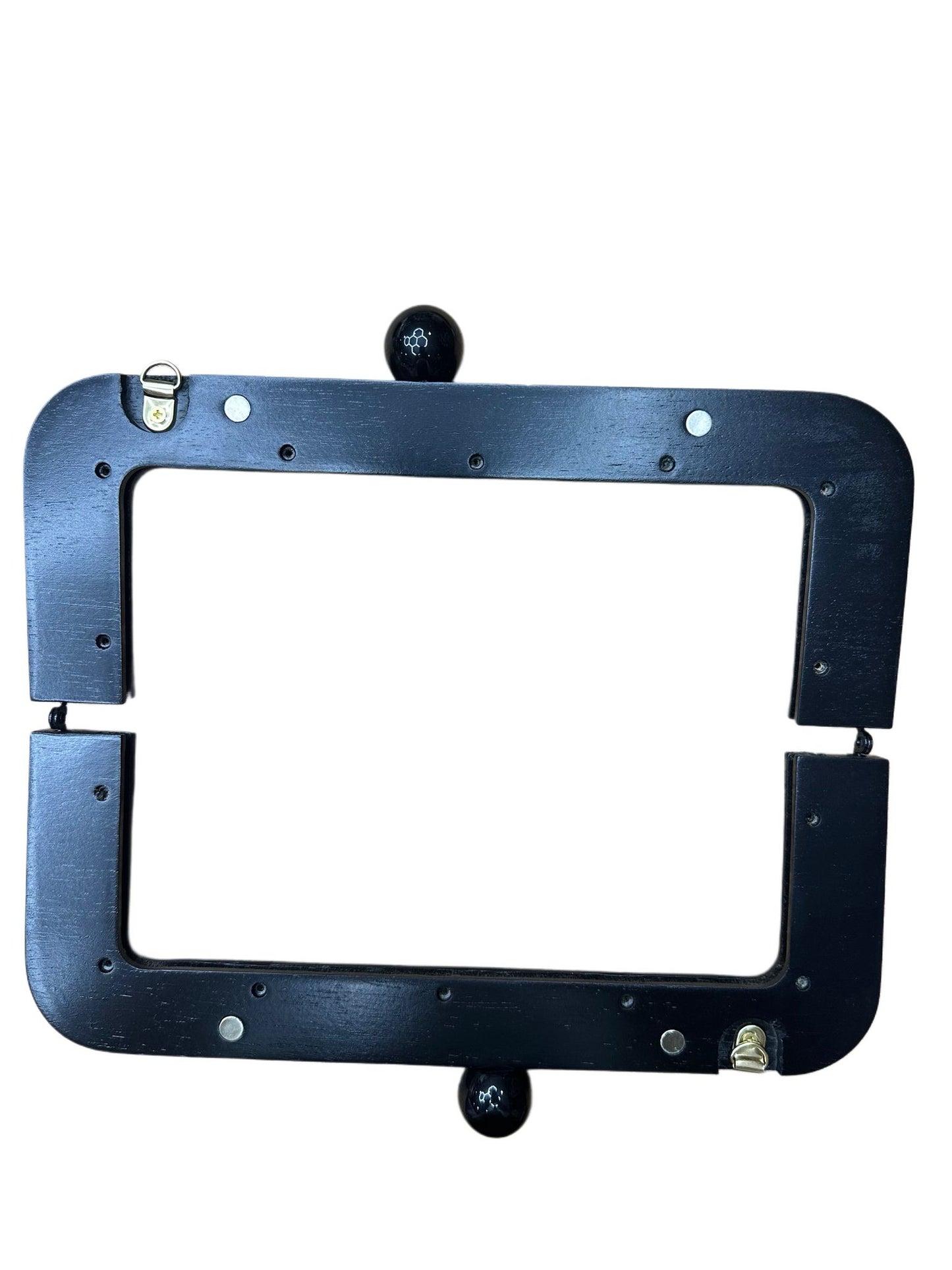 Ahşap Mıknatıslı Çanta Bursu Siyah 27x11 cm