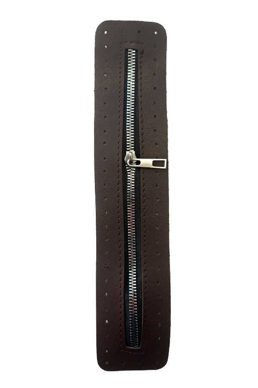 Çanta Fermuarı Derili 30 cm Kahverengi