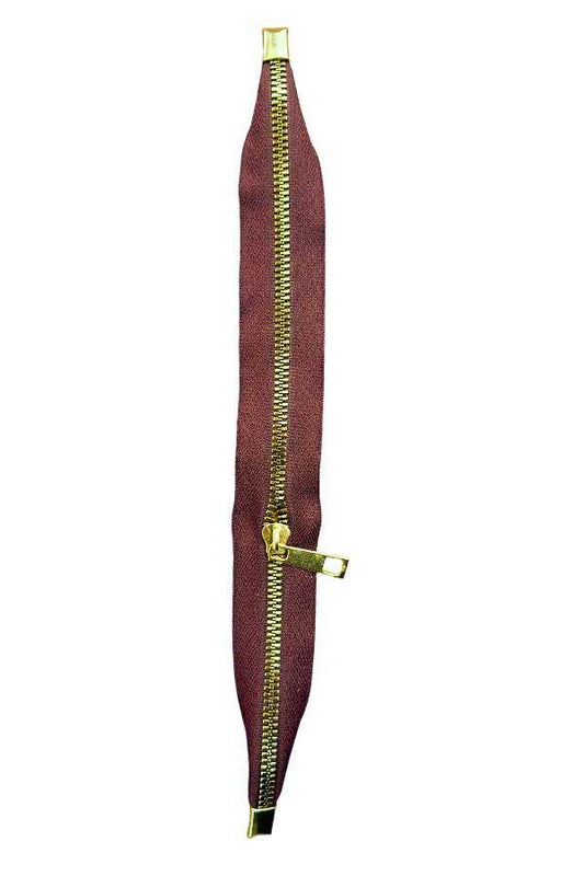 Çanta Fermuarı Dip Kapalı 30 cm Bordo Sarı Diş