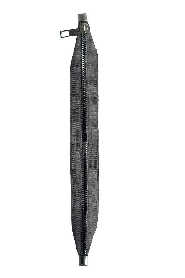 Çanta Fermuarı Dip Kapalı 30 cm Gri Gümüş Diş